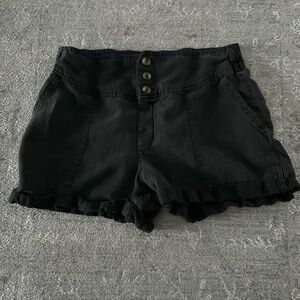 Aerie Black High Waisted Pull-Up Shorts Size Large